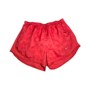 NIKE DRI-FIT Lined Running Shorts Women’s Size Large L Coral Drawstring